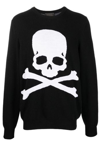 Philipp Plein intarsia skull-knit jumper - Black