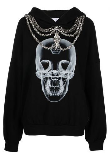 Philipp Plein X-Ray crystal-embellished hoodie - Black