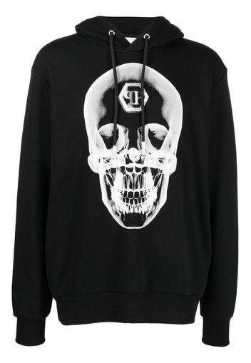 Philipp Plein skull print hoodie - Black