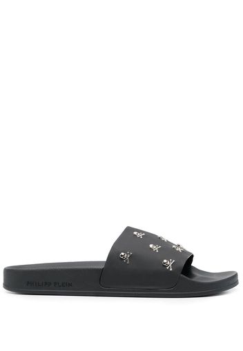 Philipp Plein skull-detail slides - Black