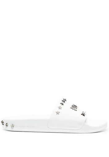 Philipp Plein Gothic Plein stud-studded sandals - White