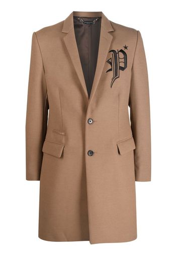 Philipp Plein Gothic Plein single-breasted coat - Brown