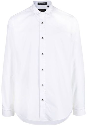 Philipp Plein contrast stitch shirt - White