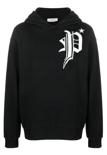 Philipp Plein gothic logo-print hoodie - Black