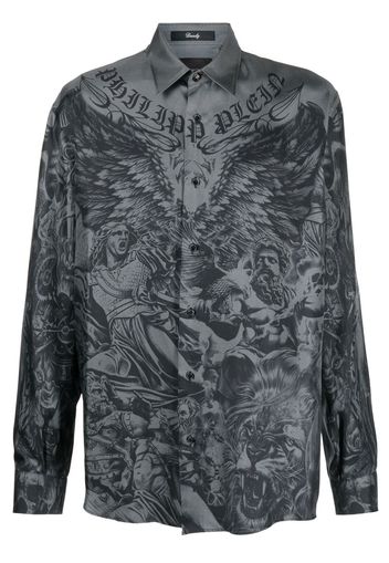 Philipp Plein graphic-print shirt - Black