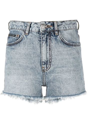 Philipp Plein embellished-logo detail shorts - Blue