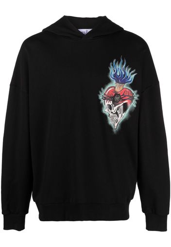 Philipp Plein Love graphic-print hoodie - Black