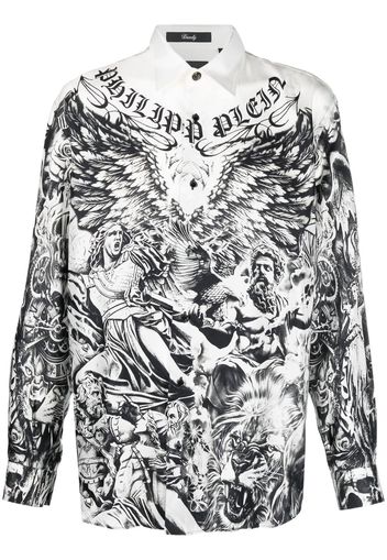 Philipp Plein graphic-print shirt - White