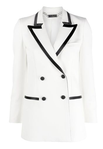 Philipp Plein contrasting-trim detail blazer - White