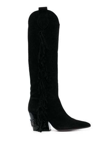 Philipp Plein calf-leather cowboy boots - Black