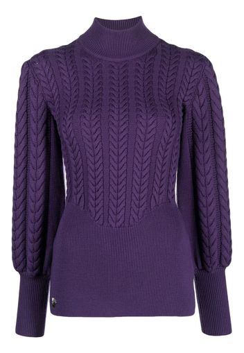 Philipp Plein long-sleeve knitted wool jumper - Purple