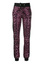 Pink Paradise crystal-embellished leopard sweatpants