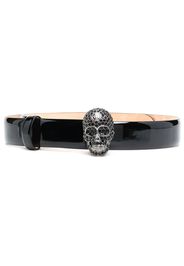 Philipp Plein crystal-skull belt - Black