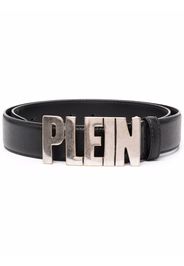 Philipp Plein logo-plaque leather belt - Black