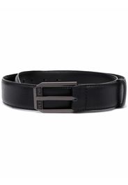 Philipp Plein Saffiano leather buckled belt - Black