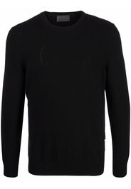 Philipp Plein round neck knitted jumper - Black