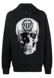 Philipp Plein skull logo-print hoodie - Black