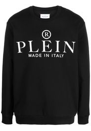 Philipp Plein logo-print cotton jumper - Black