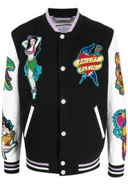 Philipp Plein Hawaii varsity bomber jacket - Black