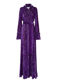 Philipp Plein Chiffon Gipsy devoré-effect dress - Purple