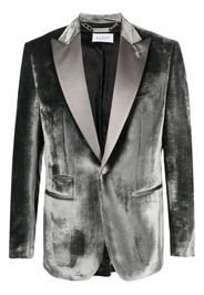 Philipp Plein single-breasted velvet blazer - Grey