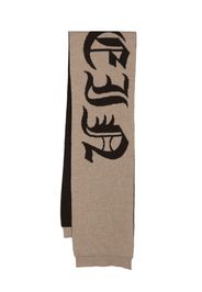 Philipp Plein Gothic wool scarf - Neutrals