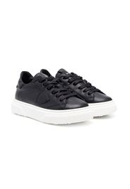 PHILIPPE MODEL KIDS TEEN logo-patch leather sneakers - Black