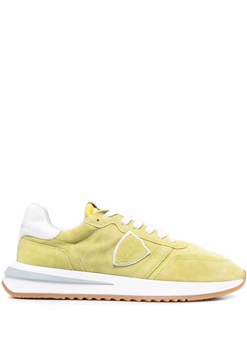 Philippe Model Paris panelled low-top suede sneakers - Yellow