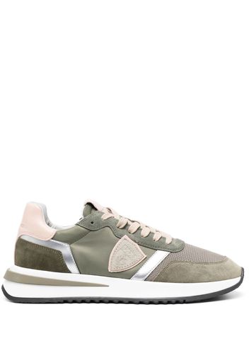 Philippe Model Paris leather-panelled low-top sneakers - Green