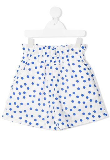 Philosophy Di Lorenzo Serafini Kids polka-dot high rise shorts - White