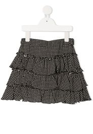 polka dot ruffled skirt