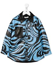 Philosophy Di Lorenzo Serafini Kids swirl-print rain jacket - Black