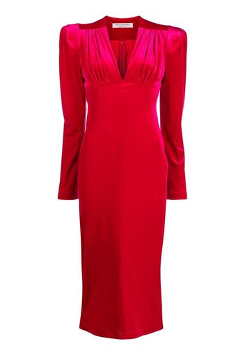 Philosophy Di Lorenzo Serafini V-neck empire line midi dress - Red