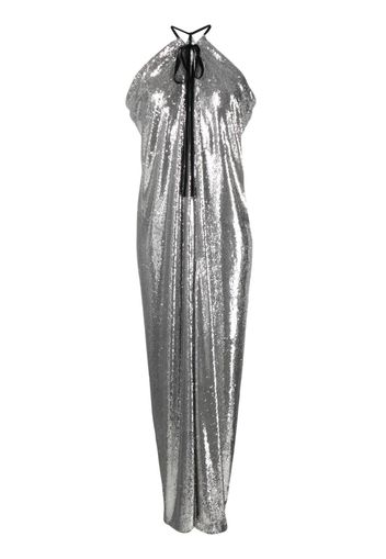 Philosophy Di Lorenzo Serafini halterneck sequined maxi dress - Silver