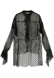 Philosophy Di Lorenzo Serafini high low netted blouse - Black