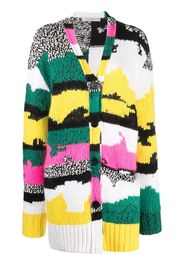 Philosophy Di Lorenzo Serafini patterned-jacquard chunky-knit cardigan - Yellow