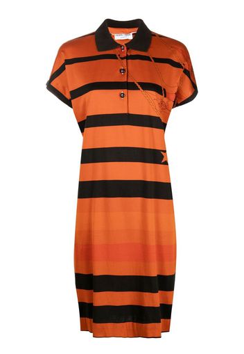 Pierre Cardin Pre-Owned 1980s striped polo dress - Orange
