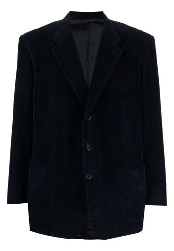 Pierre Cardin Pre-Owned 1980s notch lapels velvet blazer - Blue