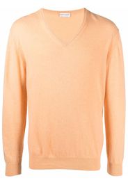 Pierre Cardin Pre-Owned 2000s V-neck cashmere knitted jumper - Orange