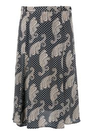 Pierre Cardin Pre-Owned 1980s printed flared knee-length skirt - Black