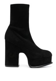 Pierre Hardy suede platform boots - Black