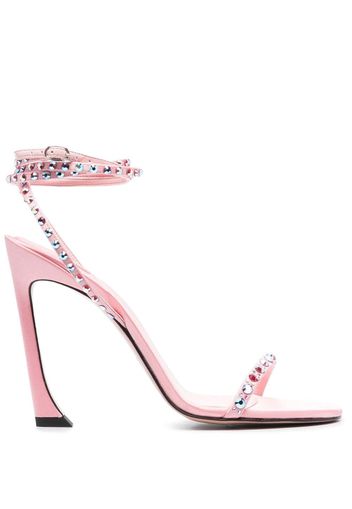 Pīferi Fade 100mm crystal sandals - Pink