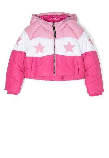 Pinko Kids star patch padded coat