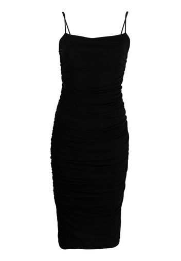 PINKO spaghetti-strap ruched midi dress - Black