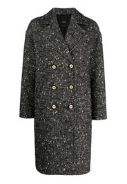 PINKO notched lapels double-breasted coat - Black