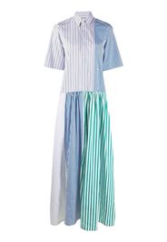 Plan C striped shirt dress - Blue