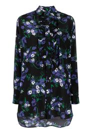 Plan C floral print silk shirt - Black
