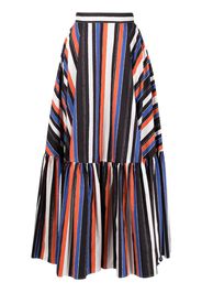 Plan C graphic stripe-print skirt - Black