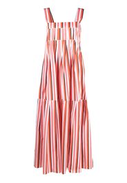 Plan C sleeveless striped long dress - Orange