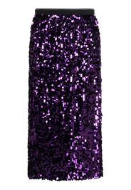 Plan C sequin-embellished midi skirt - Purple